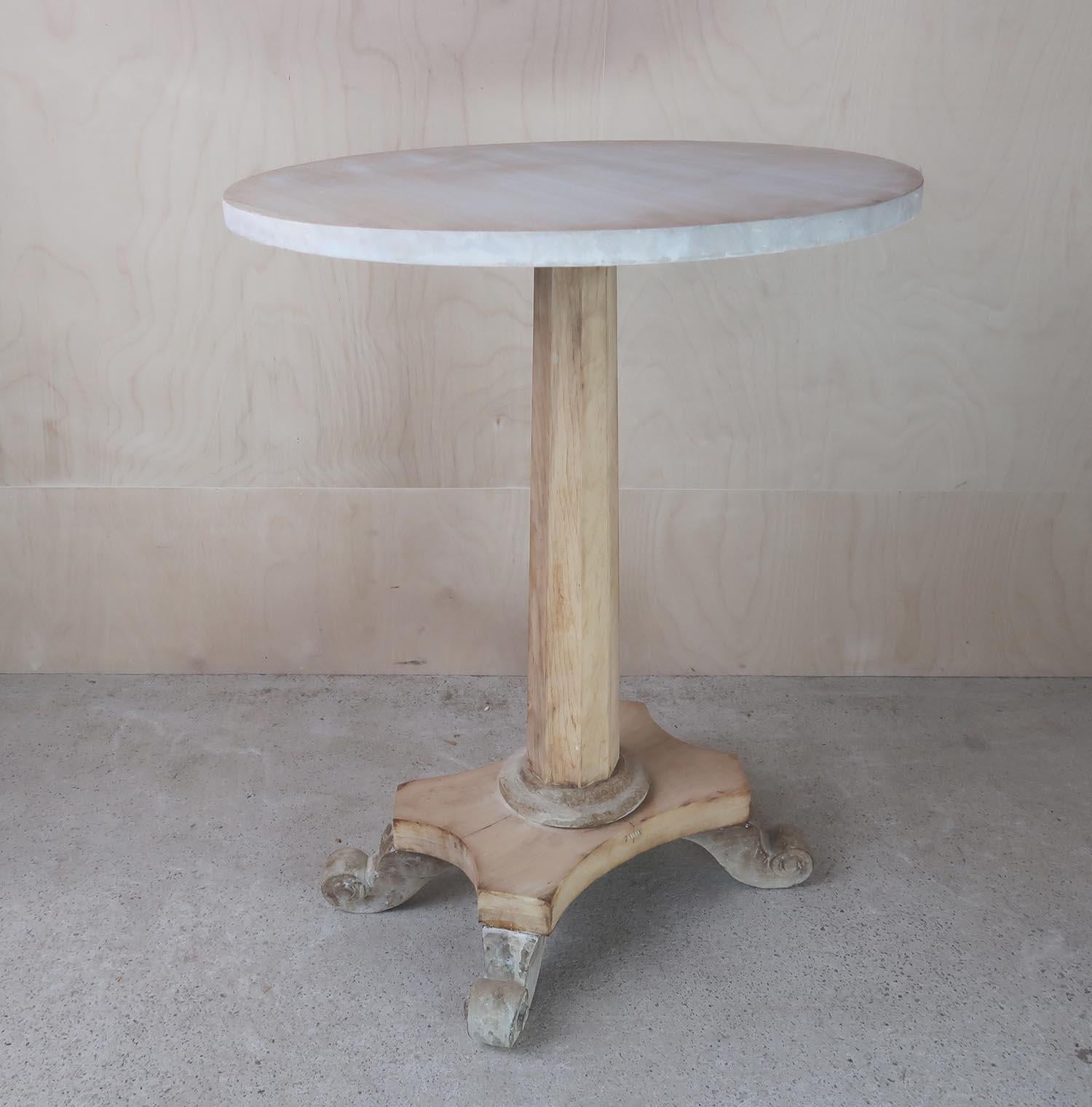 Small Antique Palladian Style Round Bleached Table In Good Condition In St Annes, Lancashire