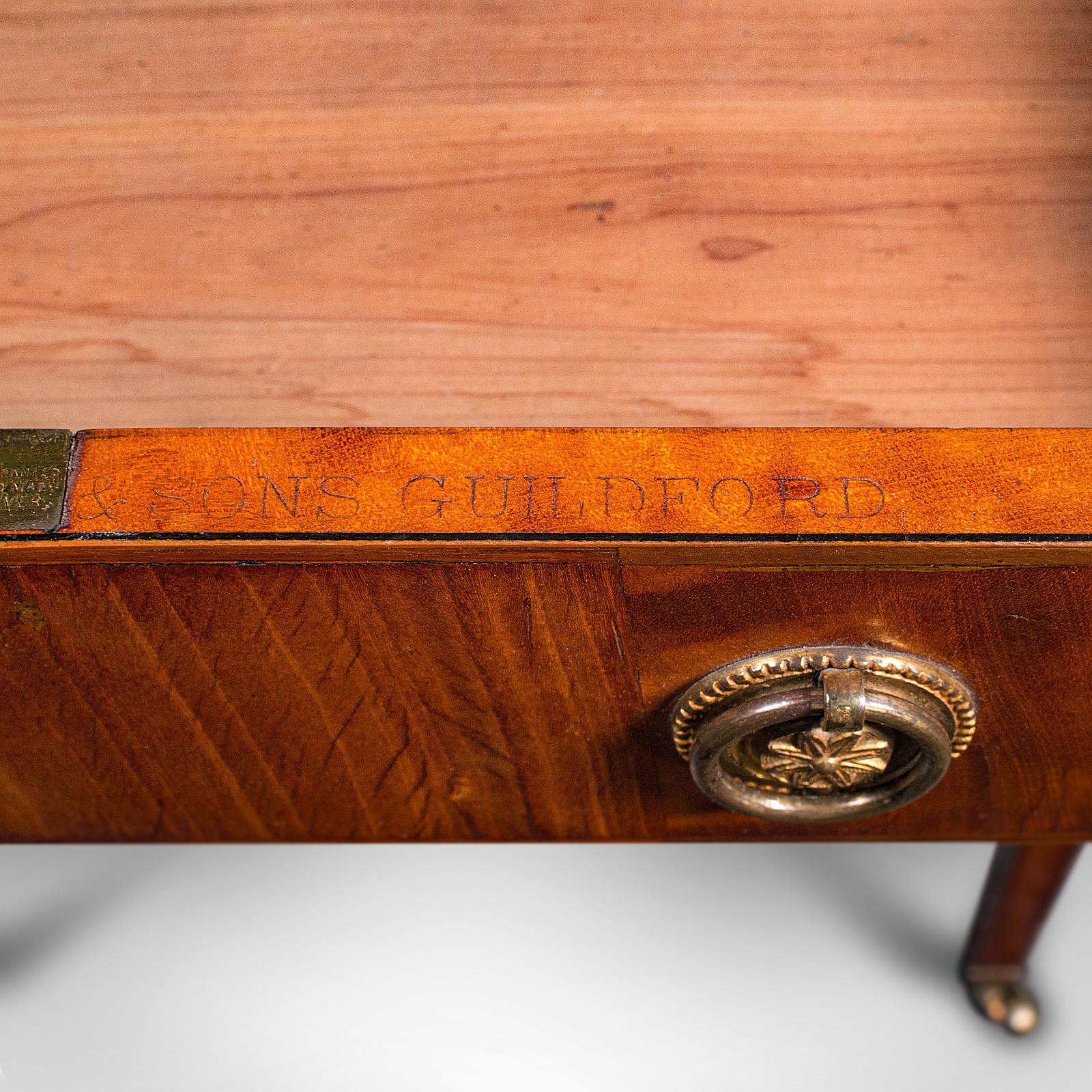 Petite table ancienne Pembroke, bois de satin anglais, occasionnelle, Williamson, Regency en vente 5