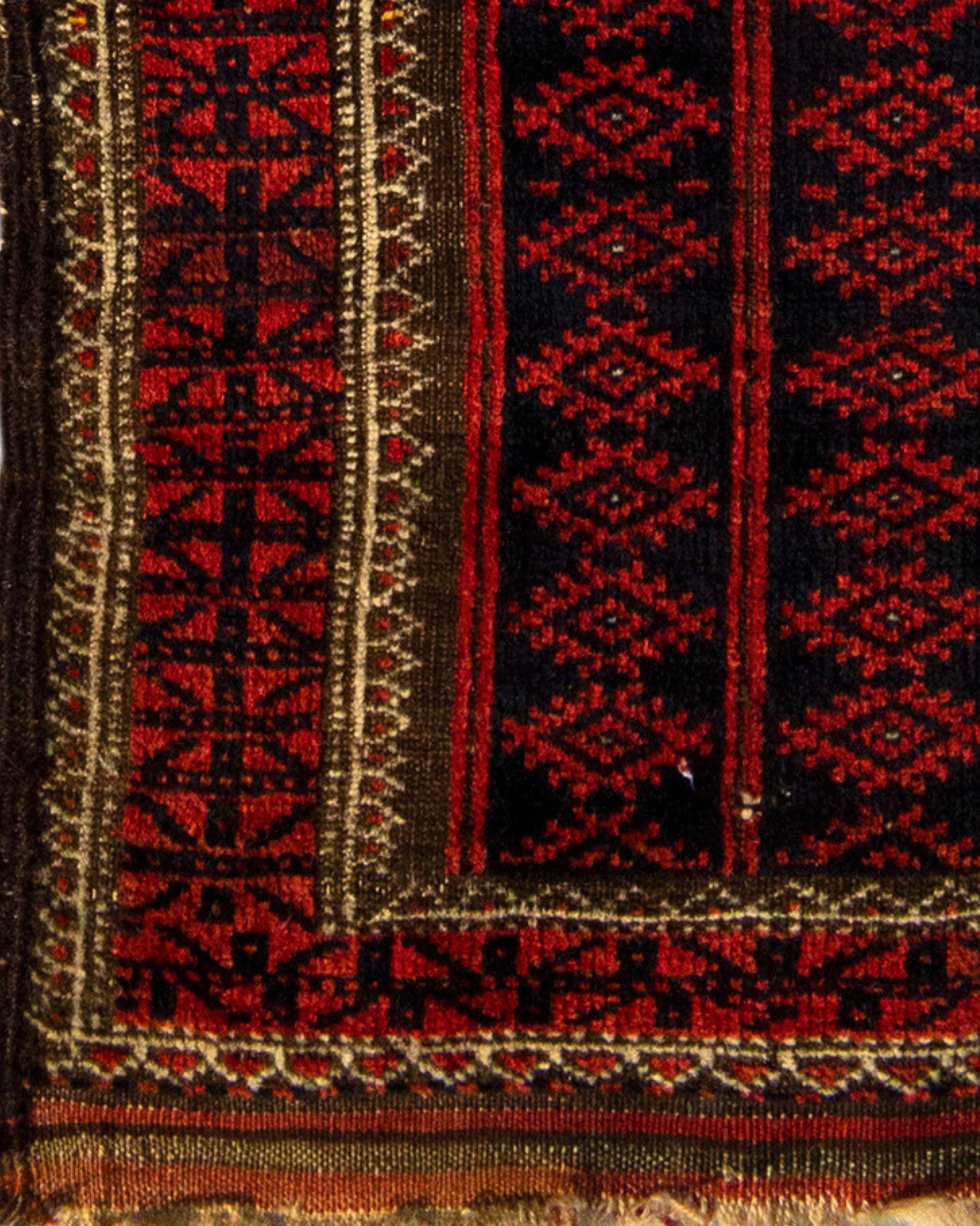 Small Antique Persian Baluch Rug, Late 19th Century 1