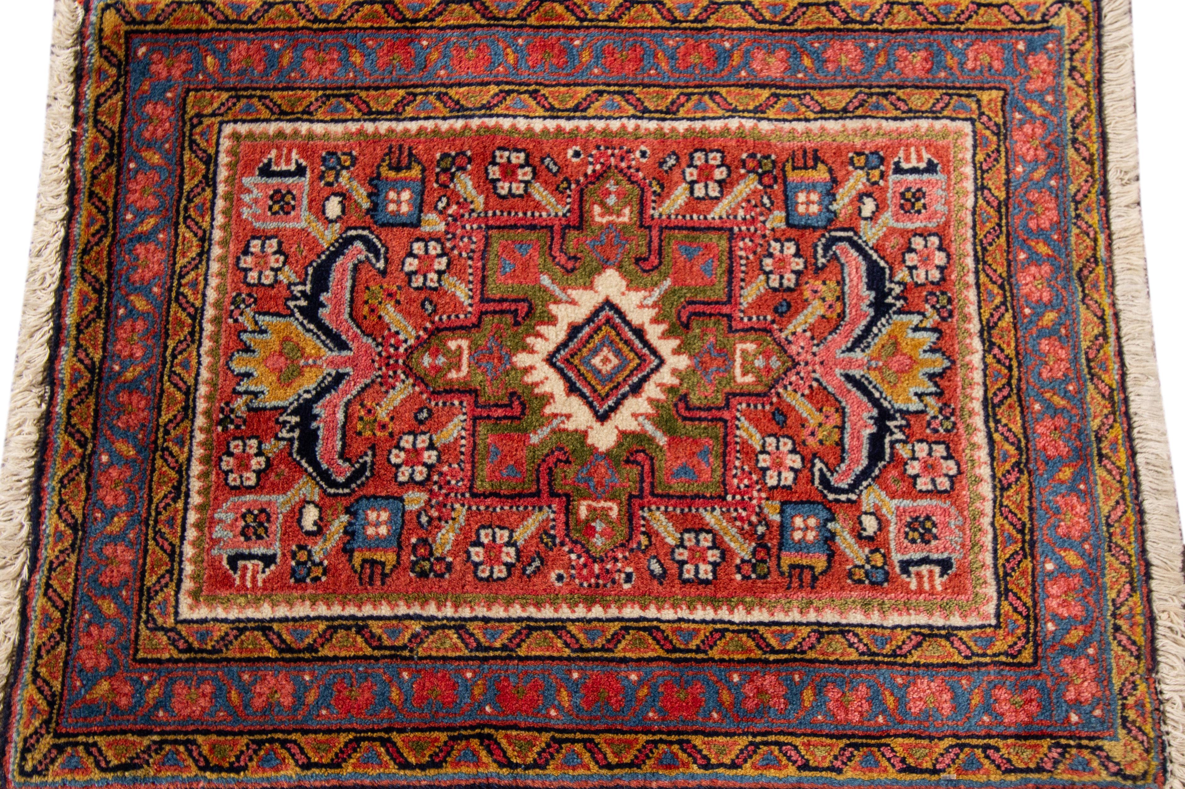 Small Antique Persian Heriz Rug For Sale 1