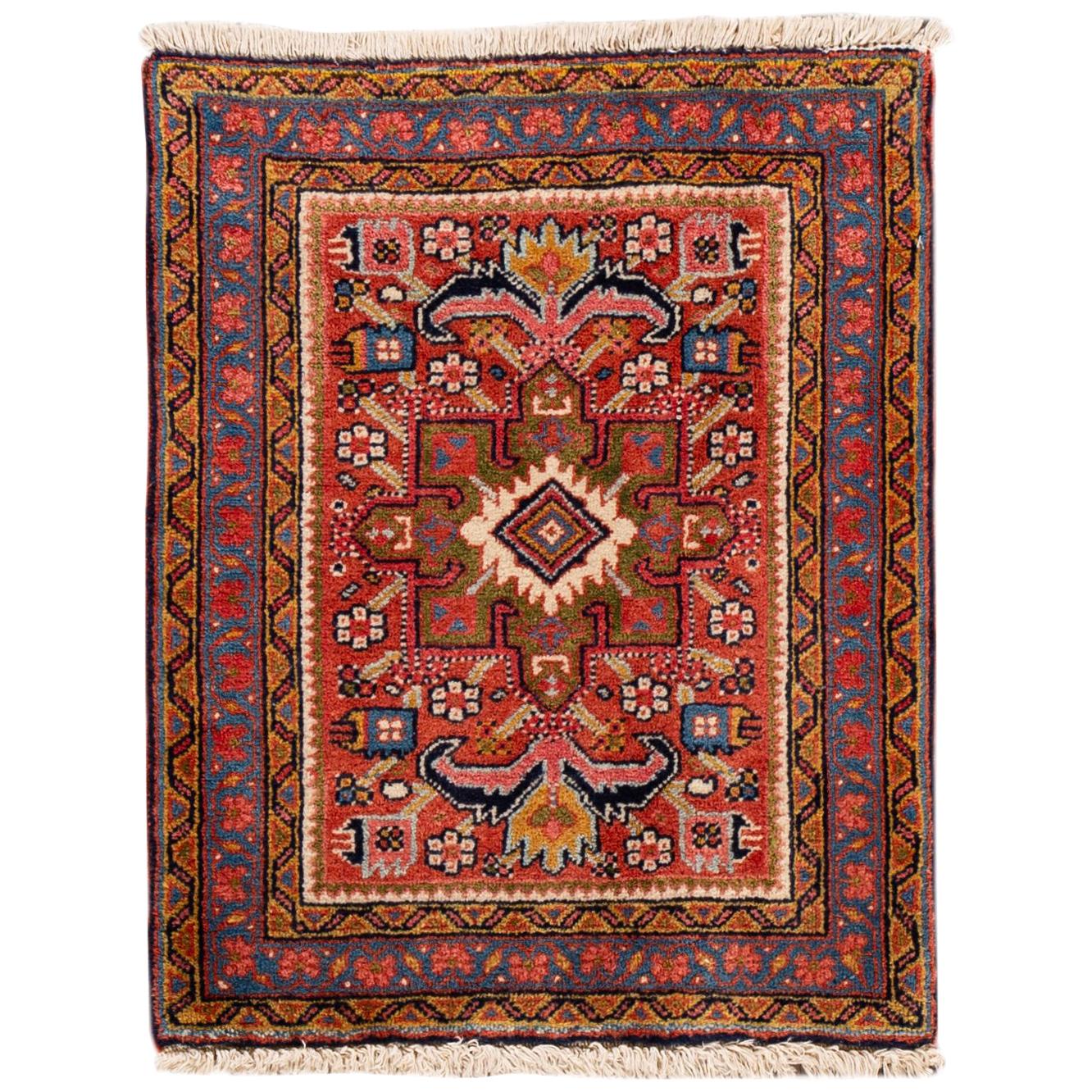 Small Antique Persian Heriz Rug