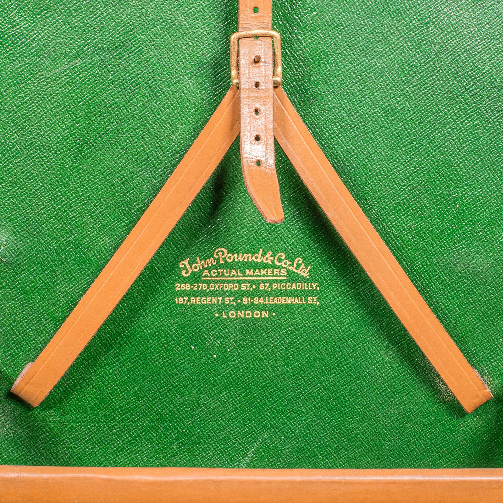 Small Antique Picnic Case, English, Leather, Suitcase, John Pound, Circa 1920 For Sale 5