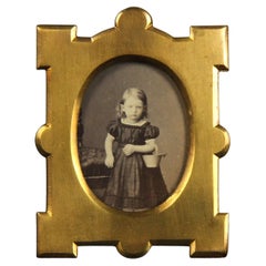 Small Antique Picture Frame, Victorian Photo Frame, France, 1880s, 3 x 4 cm