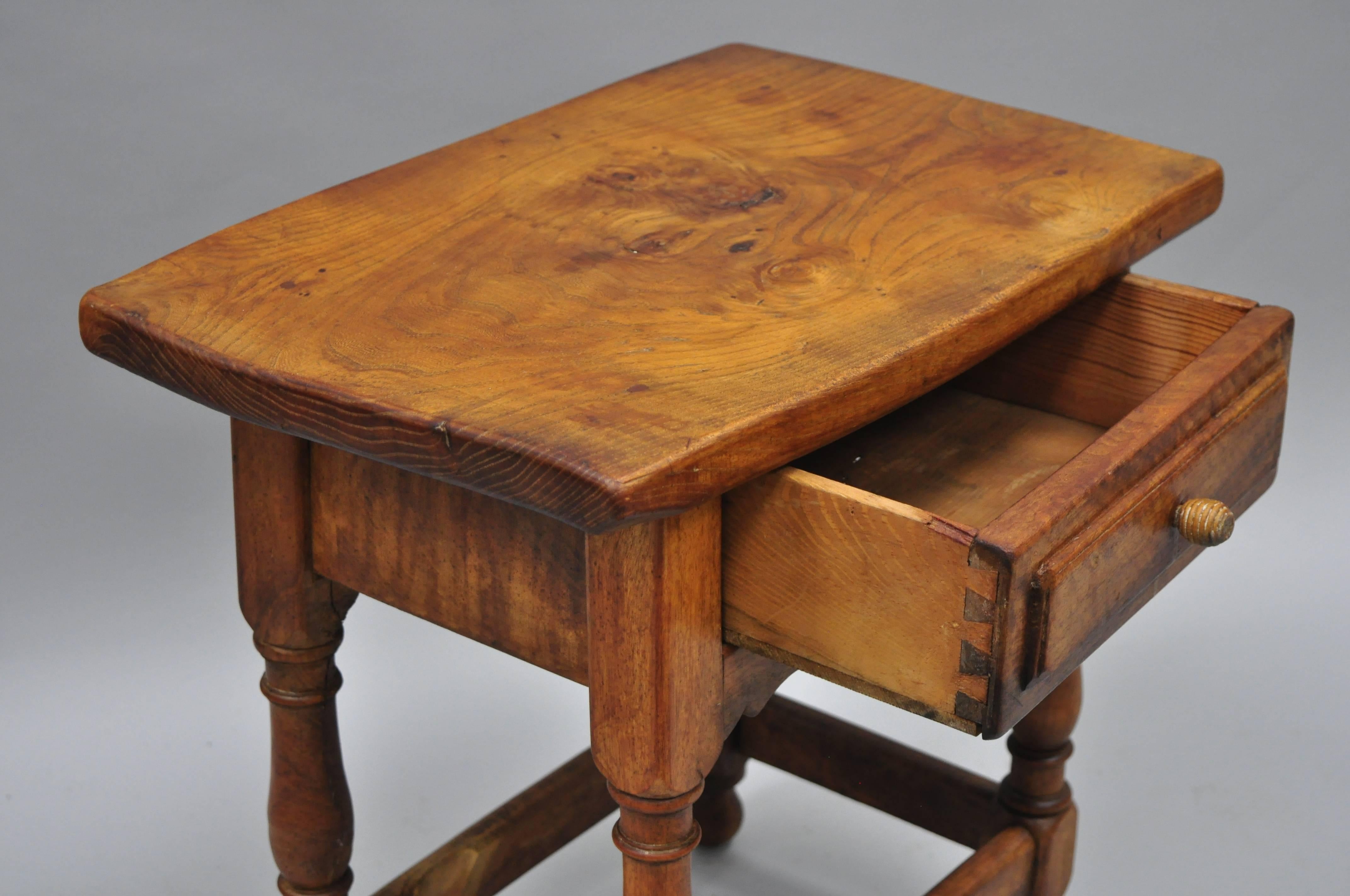 antique pine side table