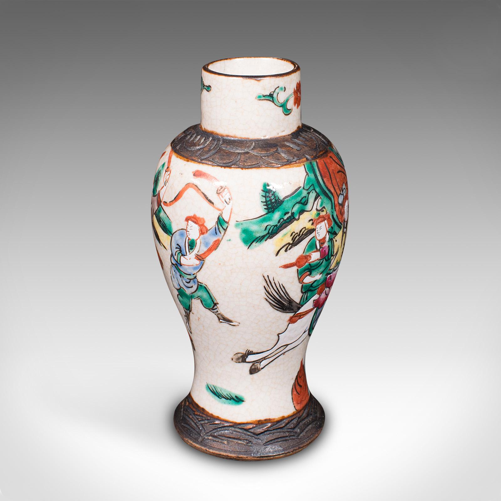 Small Antique Posy Vase, Japanese, Ceramic, Flower Urn, Meiji, Victorian, C.1900 In Good Condition For Sale In Hele, Devon, GB