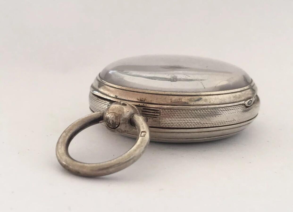 Small Antique Rare JW Benson London Maker Silver Pocket Watch For Sale 5