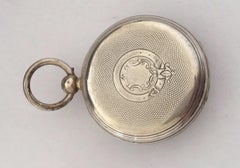 Small Antique Rare JW Benson London Maker Silver Pocket Watch