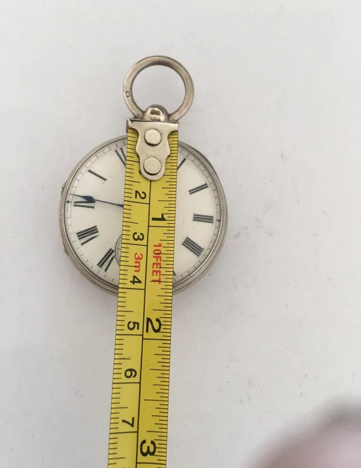 Small Antique Rare JW Benson London Maker Silver Pocket Watch In Good Condition For Sale In Carlisle, GB