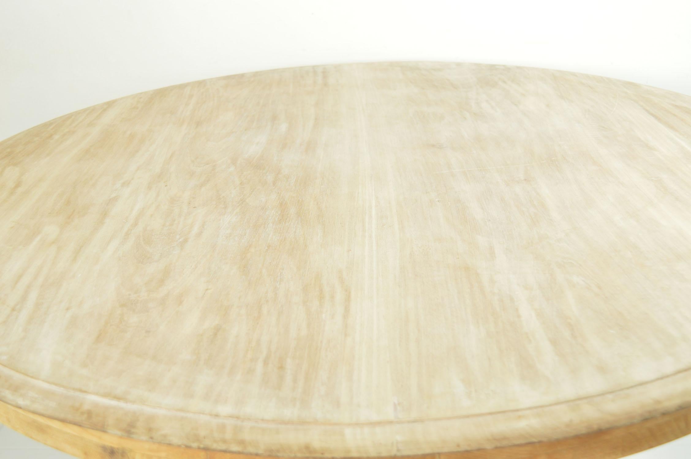 Small Antique Round Bleached Mahogany Breakfast Table, English, circa 1835 2