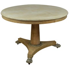  Small Antique Round Bleached Mahogany Breakfast Table, English, circa 1835