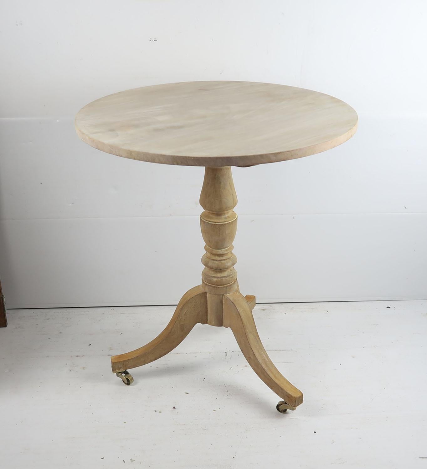 small round mahogany side table