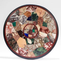 Small Antique Round Grand Tour Specimen Marble Table Top