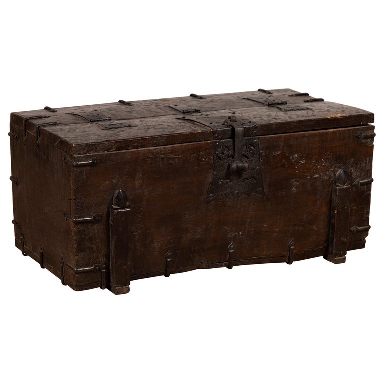 Small Antique Rustic Korean Wooden, Antique Wooden Trunks And Chests