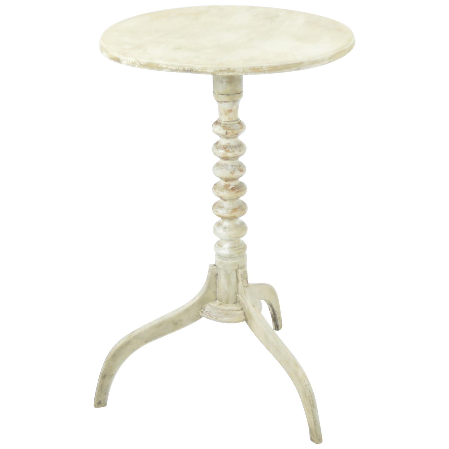 Small Antique Rustic Round Tripod Table For Sale at 1stDibs antique