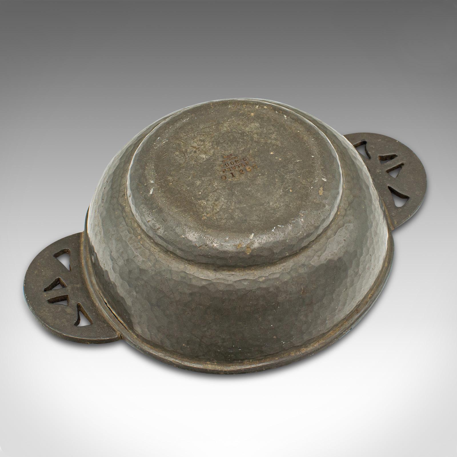 Small Antique Salter, English, Tudric Pewter, Dish, Liberty Of London, Edwardian For Sale 2
