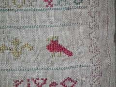 Small Antique Sampler, 1781 by Elizabeth Royce