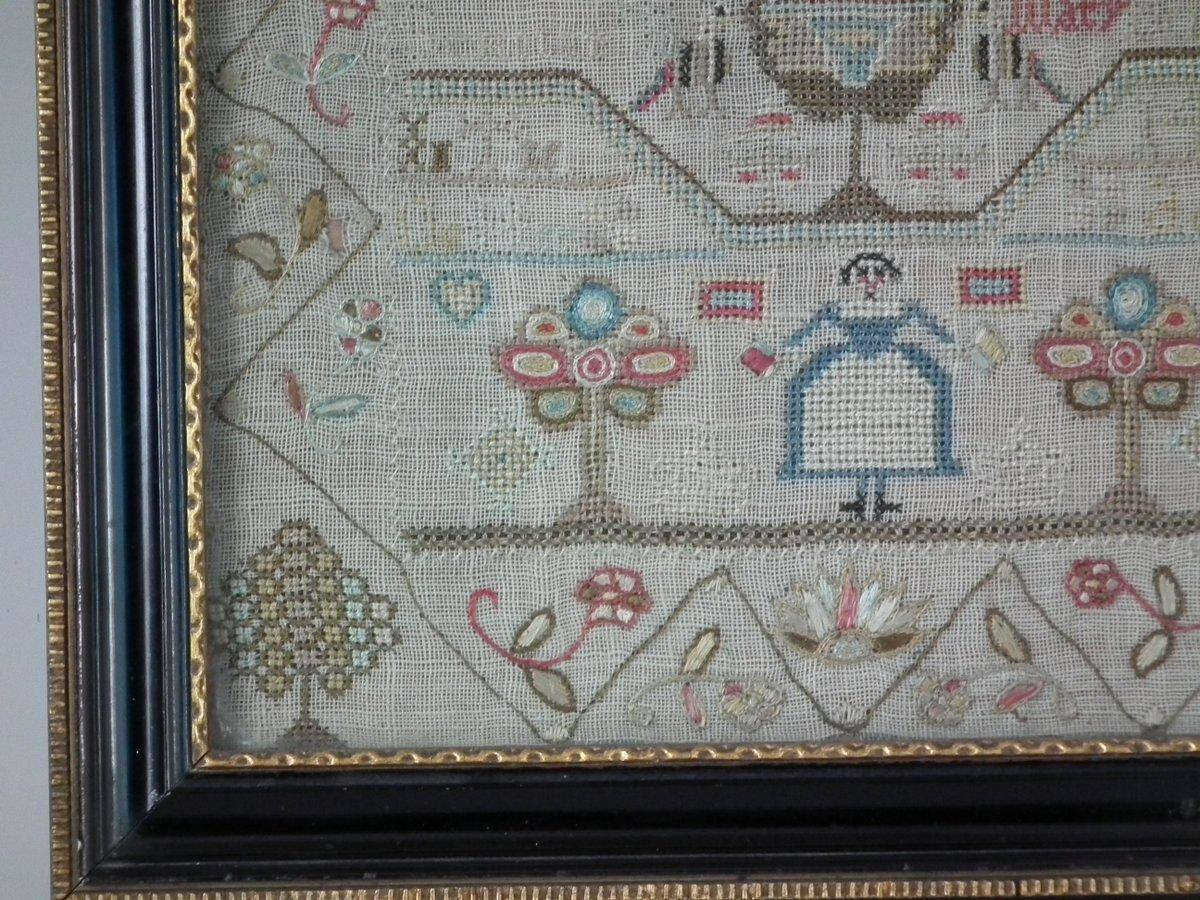 Small Antique Sampler, circa 1770, by Lydia Peakins 3