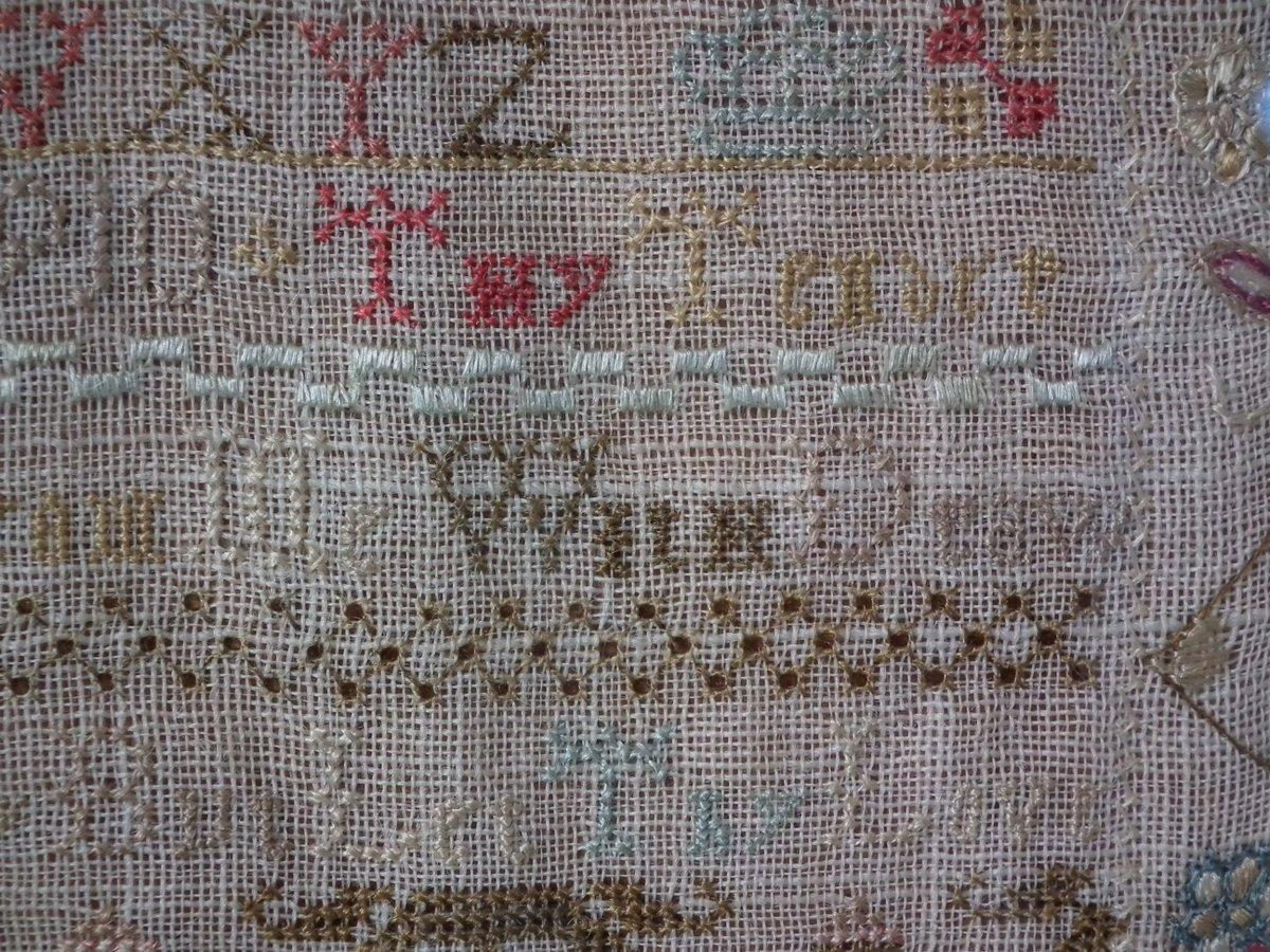 Small Antique Sampler, circa 1770, by Lydia Peakins 5