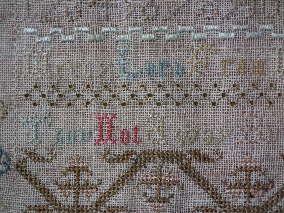 Small Antique Sampler, circa 1770, by Lydia Peakins 6