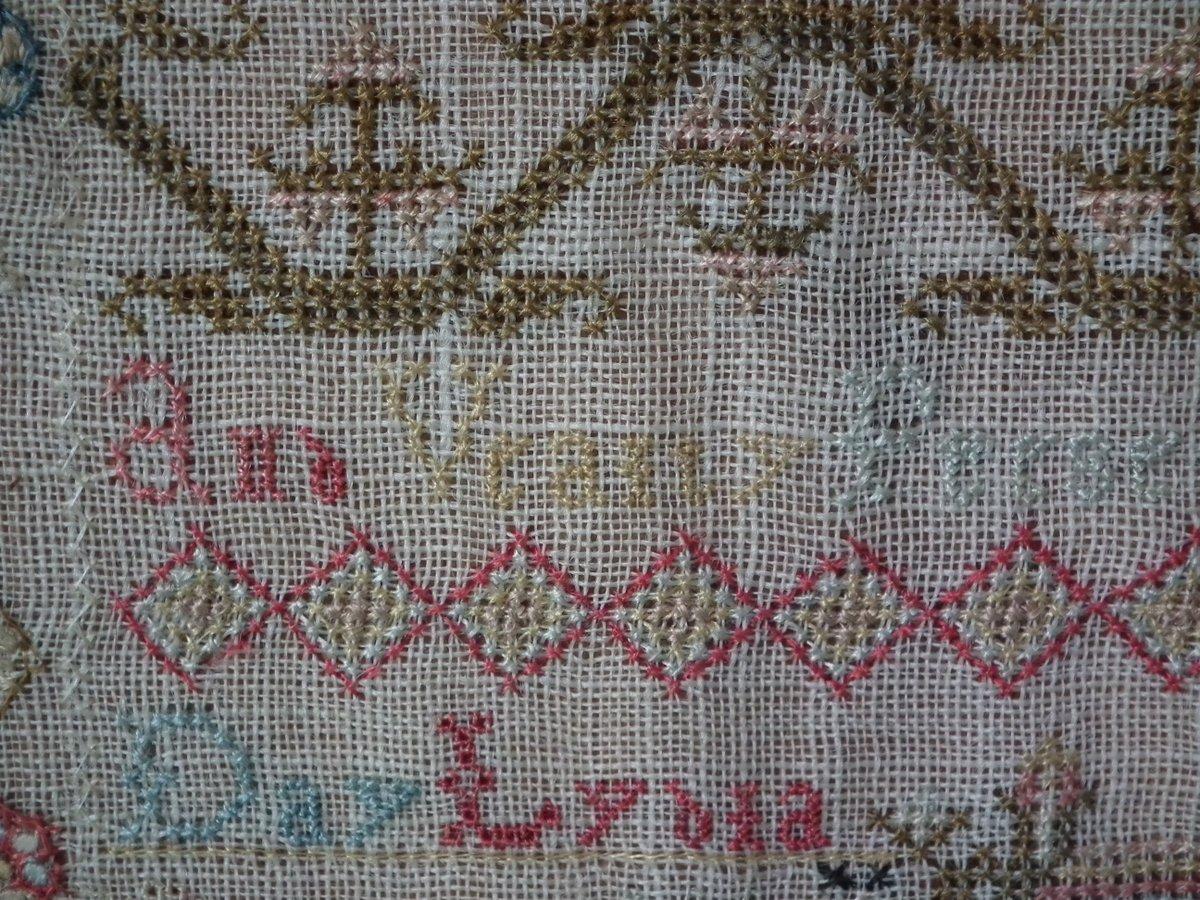 Small Antique Sampler, circa 1770, by Lydia Peakins 8