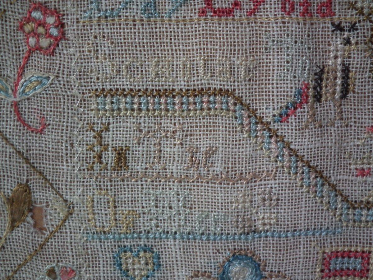 Small Antique Sampler, circa 1770, by Lydia Peakins 10
