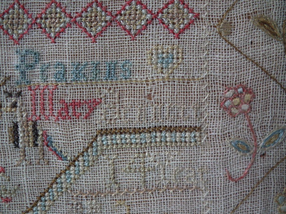 Small Antique Sampler, circa 1770, by Lydia Peakins In Good Condition In Chelmsford, Essex