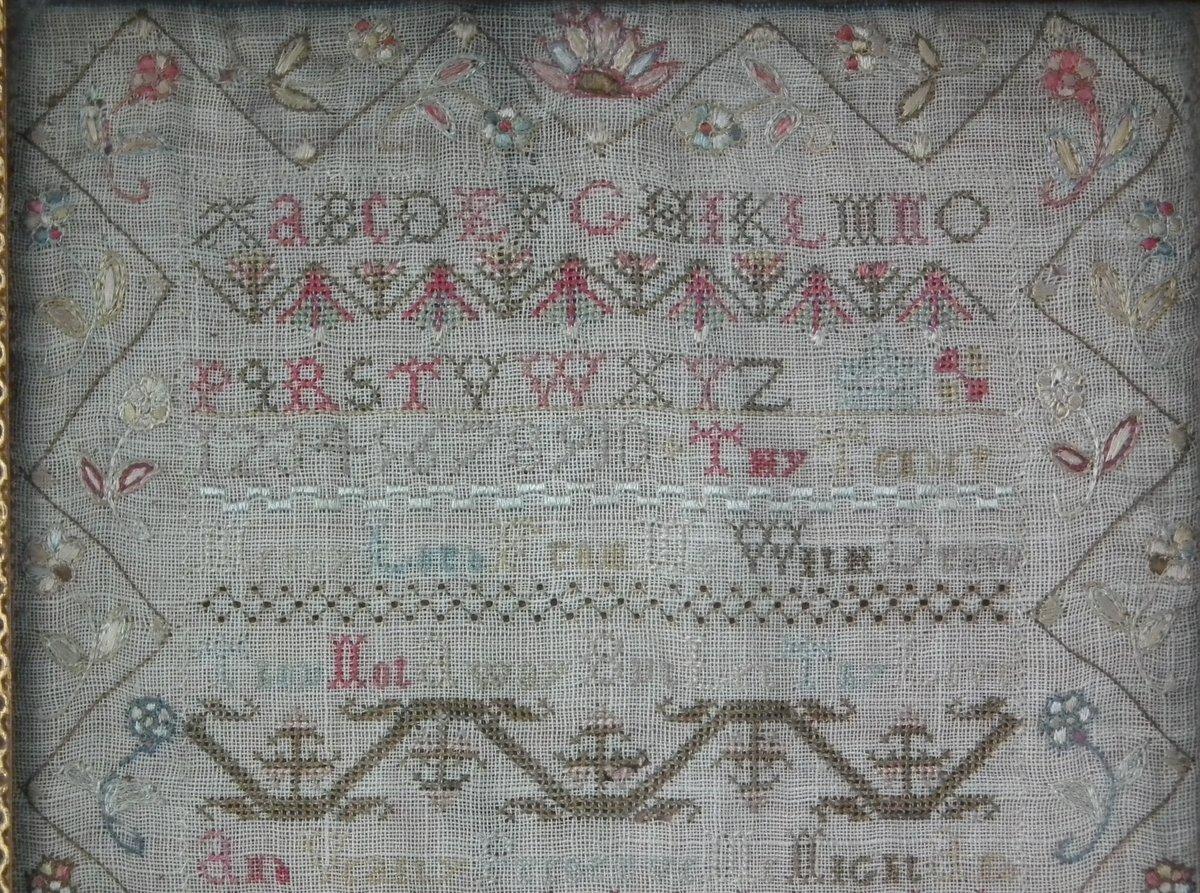 Small Antique Sampler, circa 1770, by Lydia Peakins 1