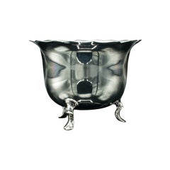 Piccola ciotola da portata antica, inglese, in argento, vaso per condimenti, tardo vittoriano