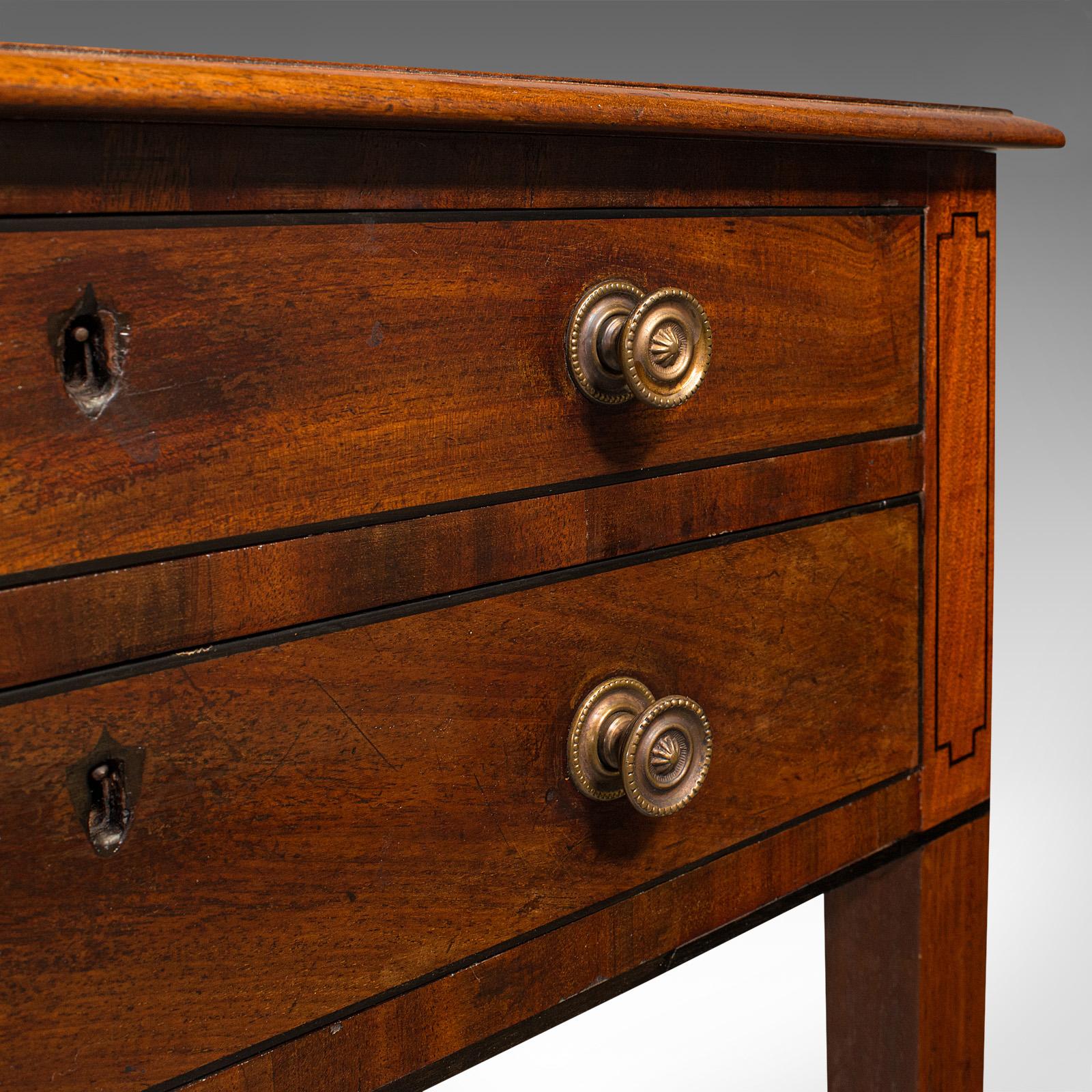 Small Antique Sewing Table, English, Bureau, Correspondence Desk, Georgian, 1800 5