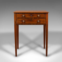 Small Antique Sewing Table, English, Bureau, Correspondence Desk, Georgian, 1800