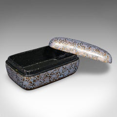 Small Antique Sharing Box, Japanese, Lacquered, Meiji, Keepsake Case, Victorian