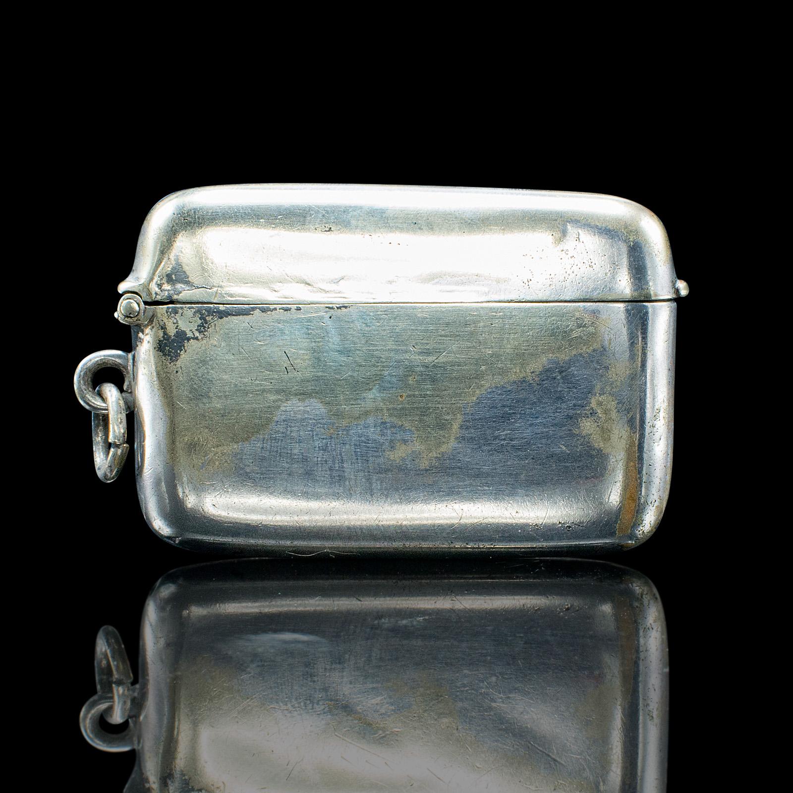 Tardo vittoriano Piccolo astuccio antico per pioli da tiro, inglese, in argento, scatola per pennarelli, vittoriano in vendita