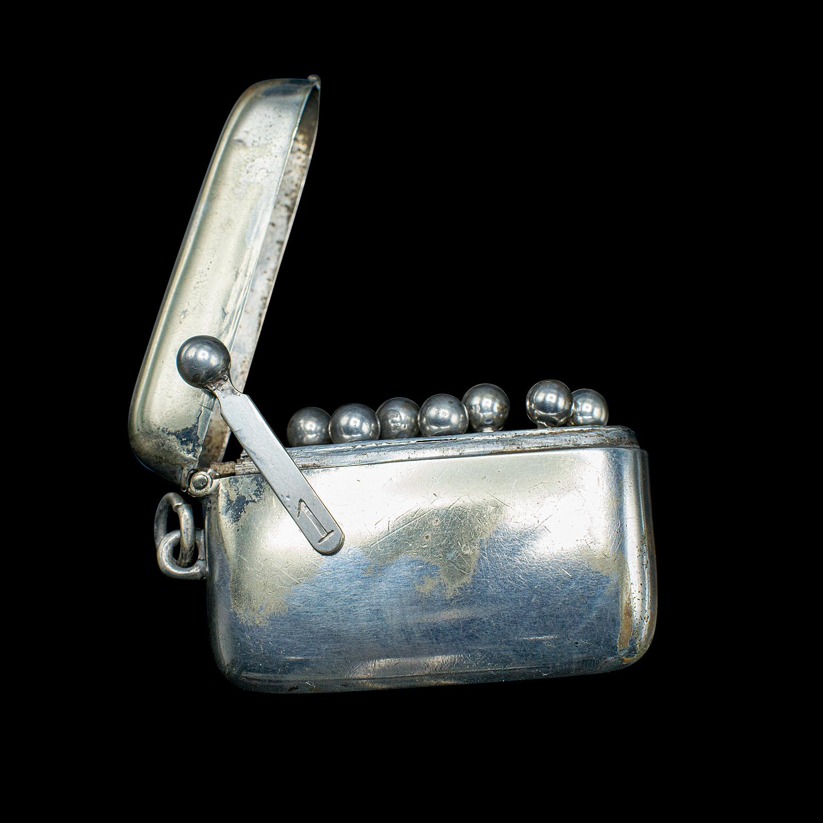 Piccolo astuccio antico per pioli da tiro, inglese, in argento, scatola per pennarelli, vittoriano in vendita 1