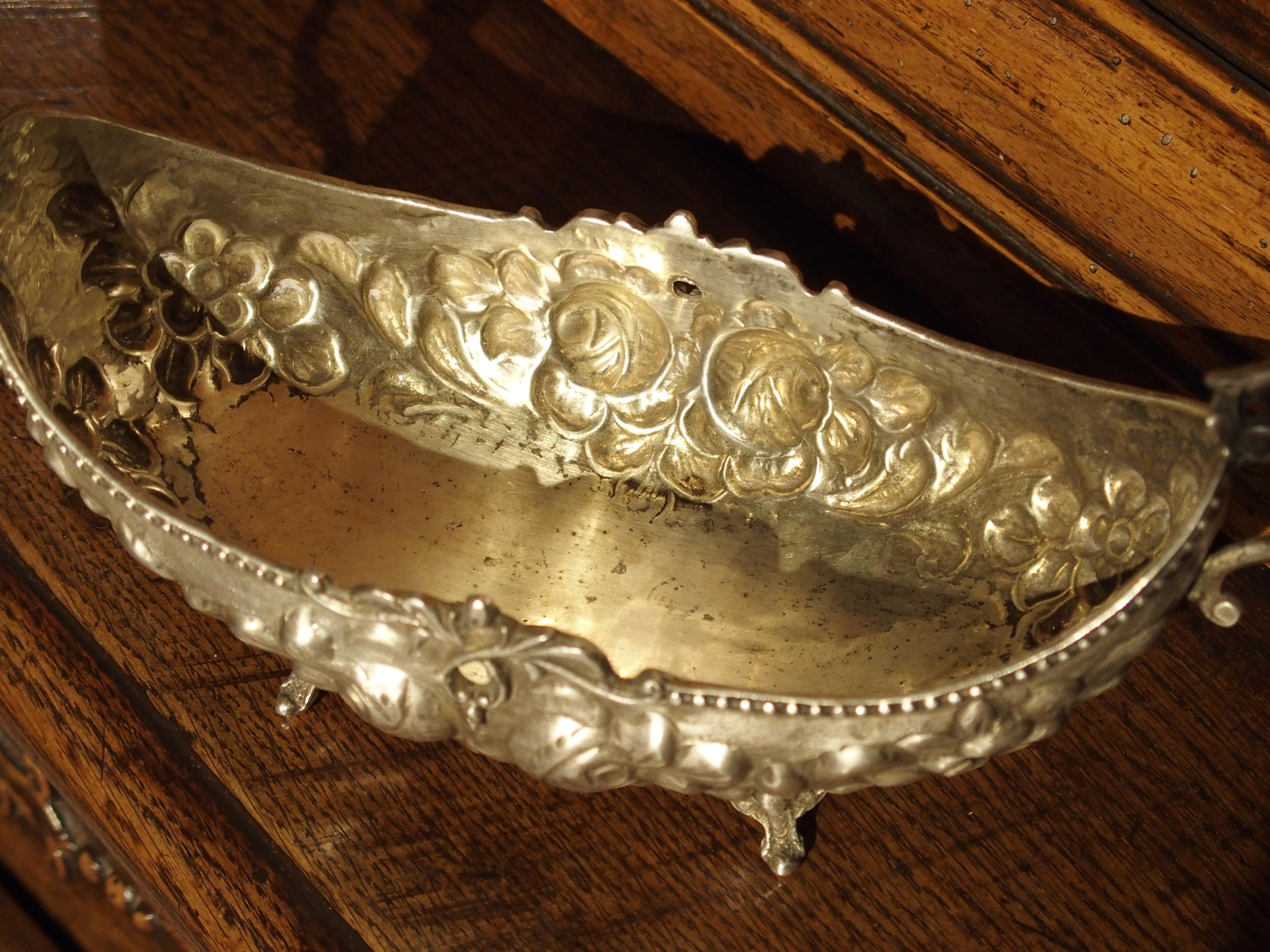 Small Antique Silver Gondola Form Serving Bowl from Germany, circa 1900 7