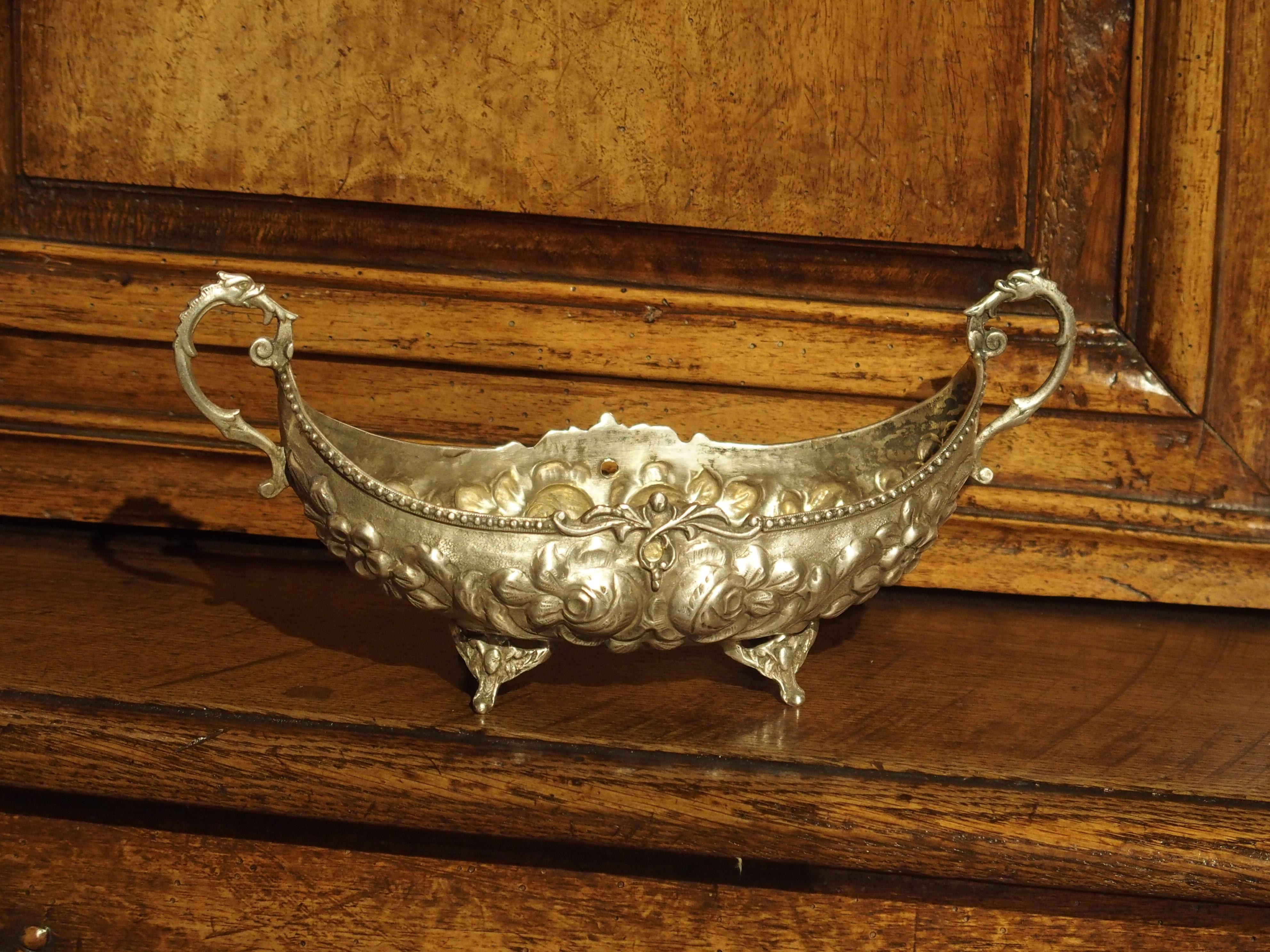 Small Antique Silver Gondola Form Serving Bowl from Germany, circa 1900 2