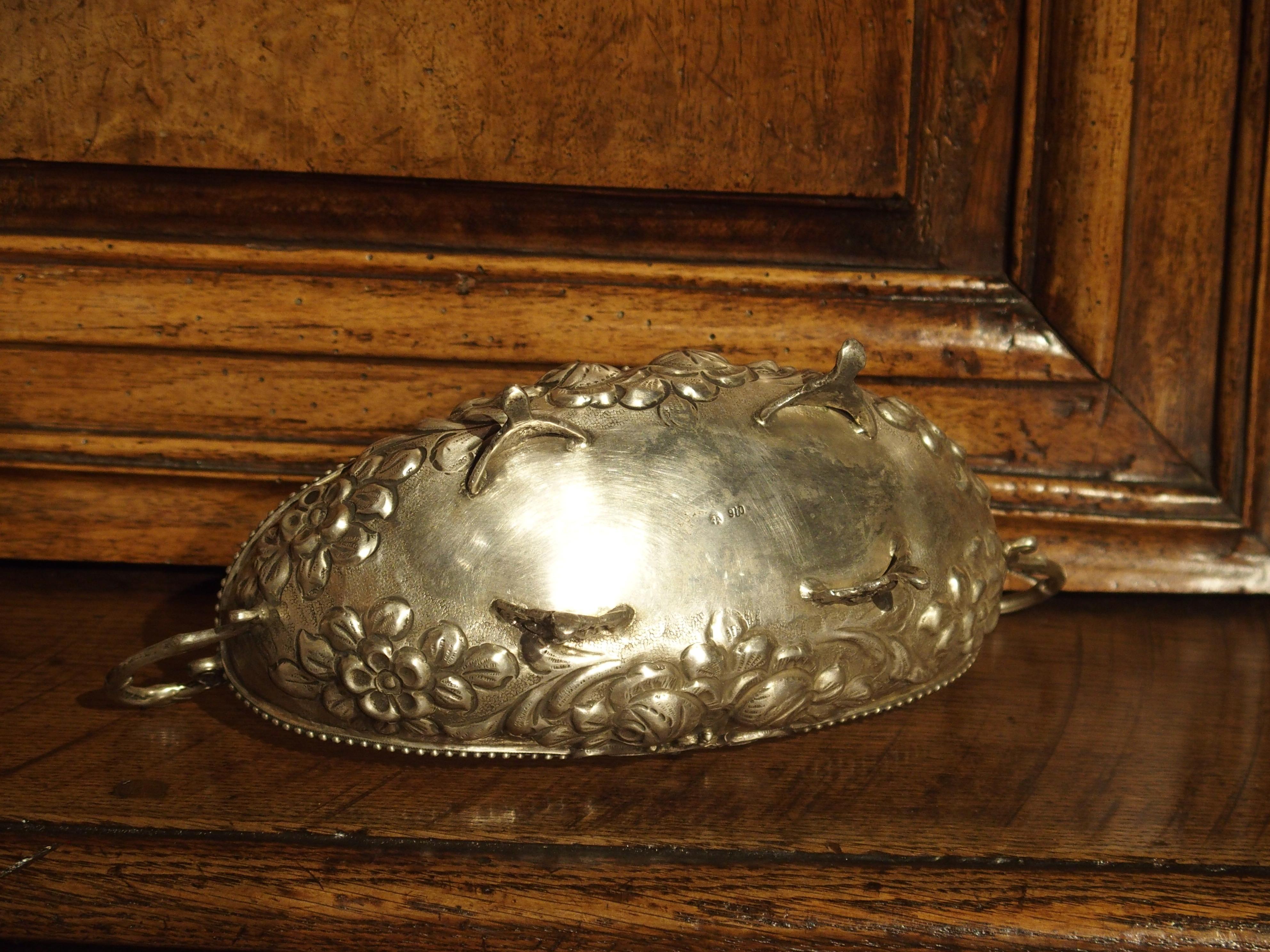 Small Antique Silver Gondola Form Serving Bowl from Germany, circa 1900 5