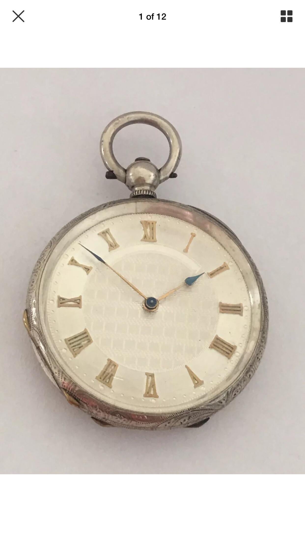 Small Antique Silver Key-Wind Pocket Watch Signed A. Bremer, Geneve, circa 1880s For Sale 6