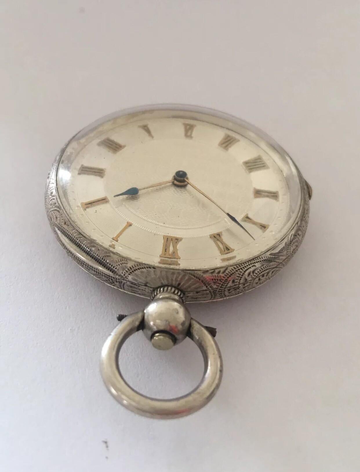 Small Antique Silver Key-Wind Pocket Watch Signed A. Bremer, Geneve, circa 1880s For Sale 1