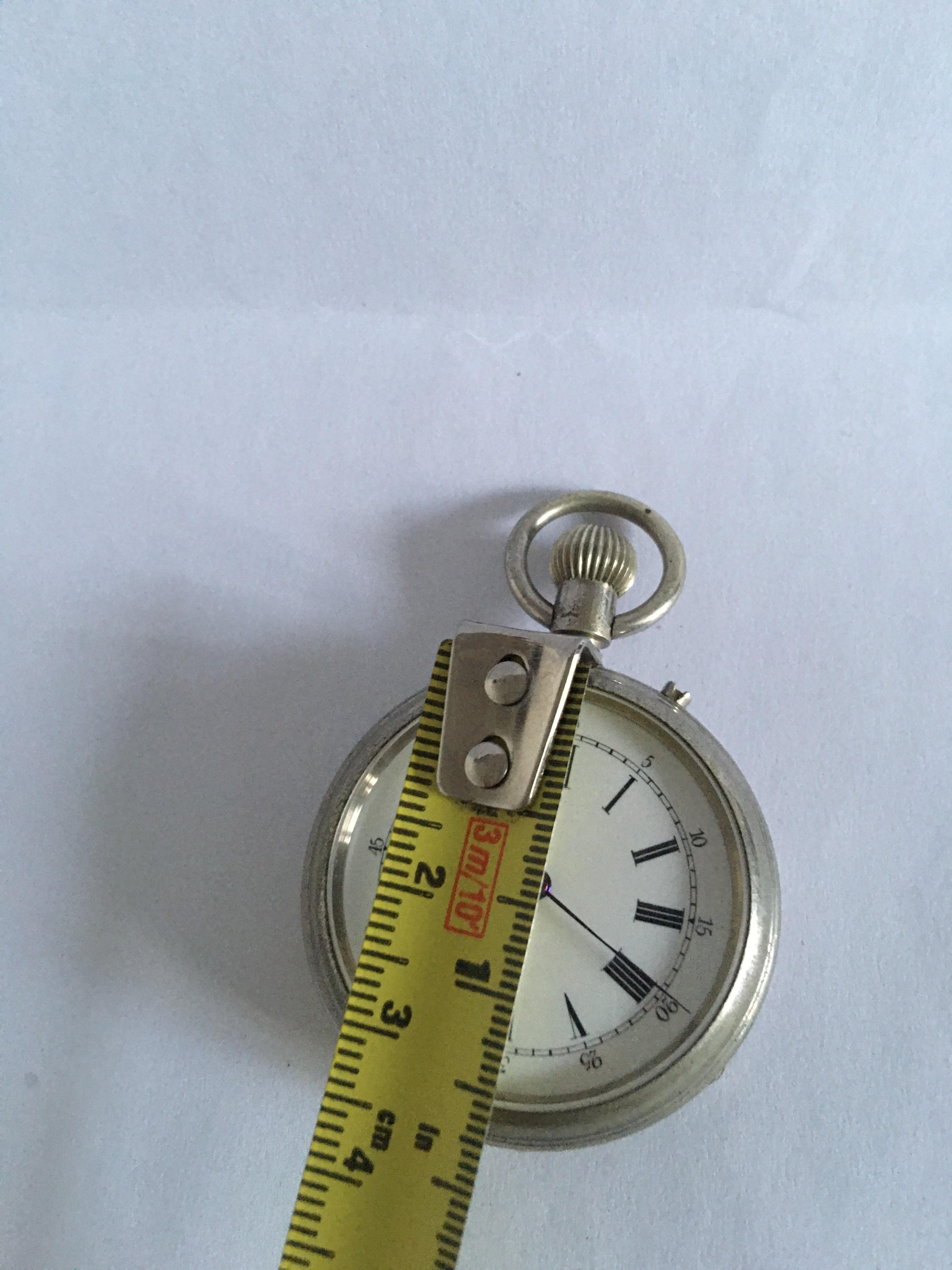 Small Antique Silver Plated Pocket Watch For Sale 2