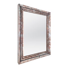 Small Antique Silverwood Mirror with Sepia Patina, circa 1960
