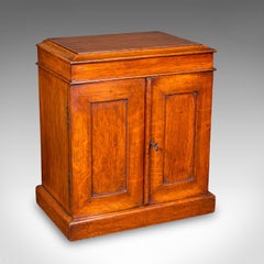 Small Antique Specimen Case, English, Oak, Collector’s Cabinet, Victorian, 1880