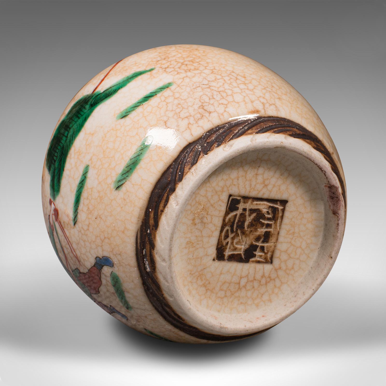 Petit pot à pointes antique japonais, céramique, pot décoratif, victorien, vers 1900 en vente 5