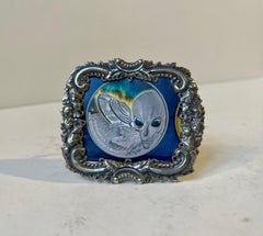 Small Antique Standing Silver Frame, 8x6 cm