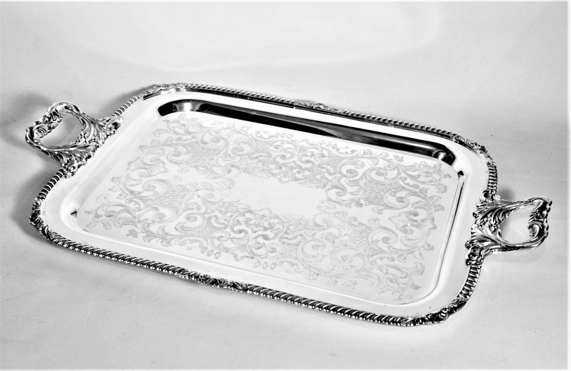small silver serving tray