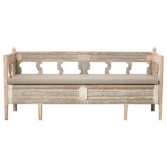 Small Antique Swedish Country Gustavian Sofa