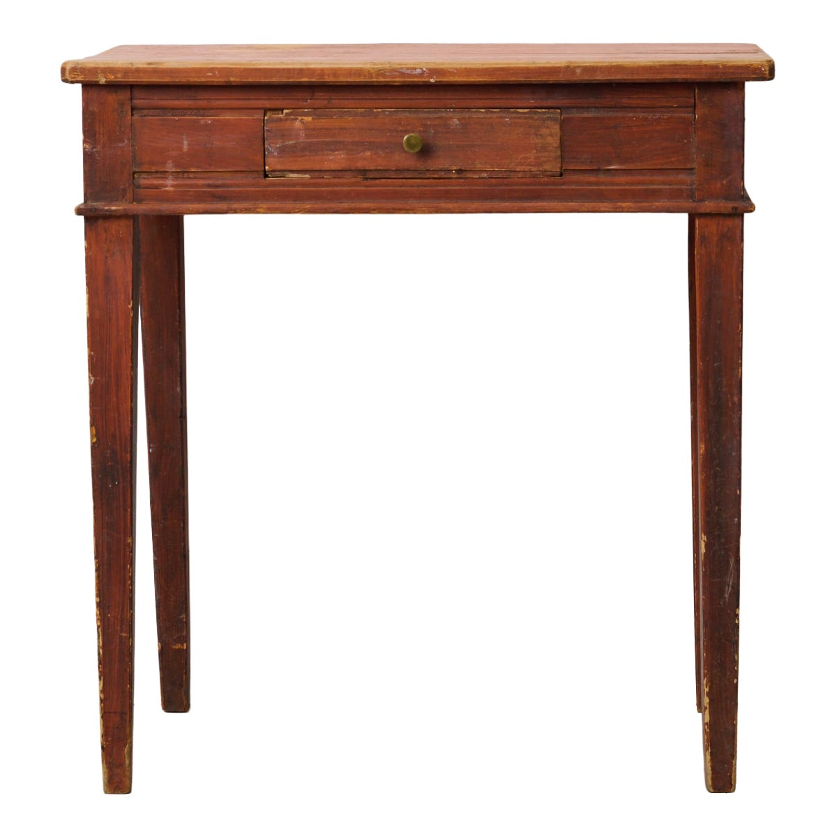 Small Antique Swedish Country House Table in Original Condition with a Drawer