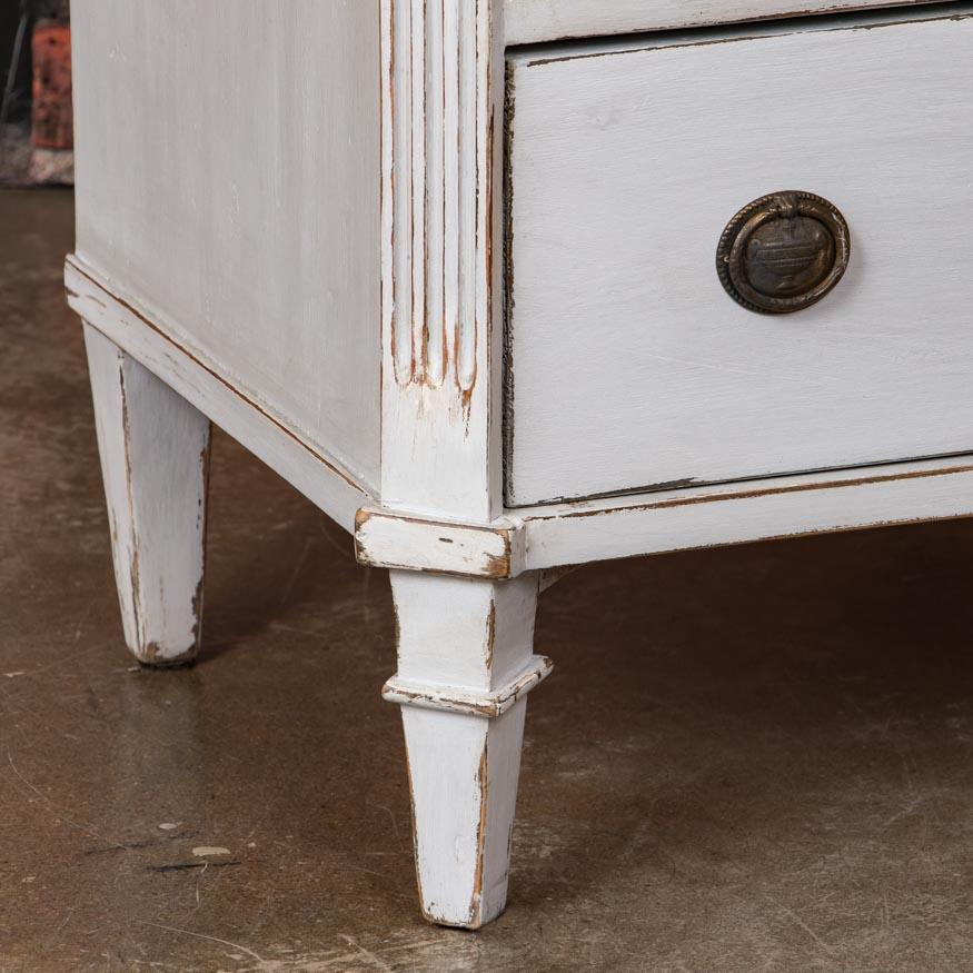 Painted Small Antique Swedish Gustavian Chest of Drawers