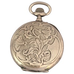 Small Antique Swiss Mechanical Silver Pocket Watch