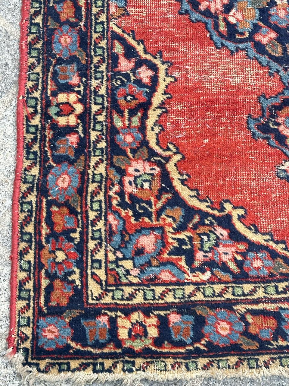 Small antique tabriz rug For Sale 4