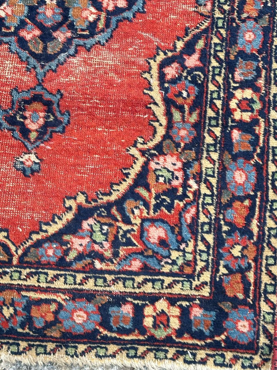 Small antique tabriz rug For Sale 5